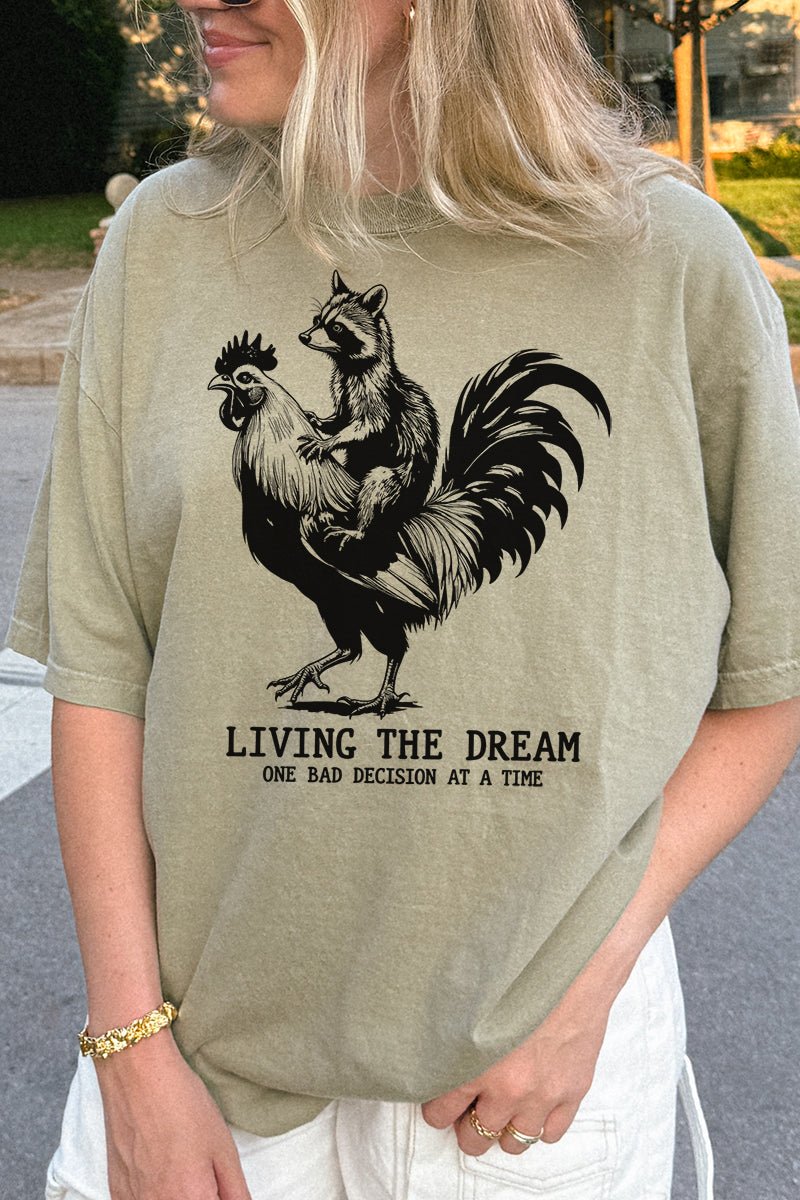 Living The Dream Comfort Colors Adult Ring - Spun Cotton Tee - Wholesale Accessory Market