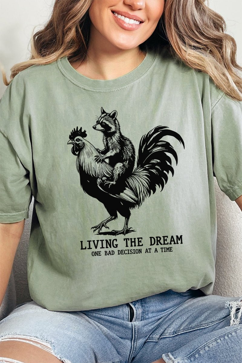 Living The Dream Comfort Colors Adult Ring - Spun Cotton Tee - Wholesale Accessory Market