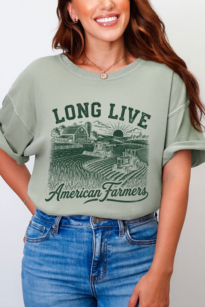 Long Live American Farmers Comfort Colors Adult Ring-Spun Cotton Tee - Wholesale Accessory Market