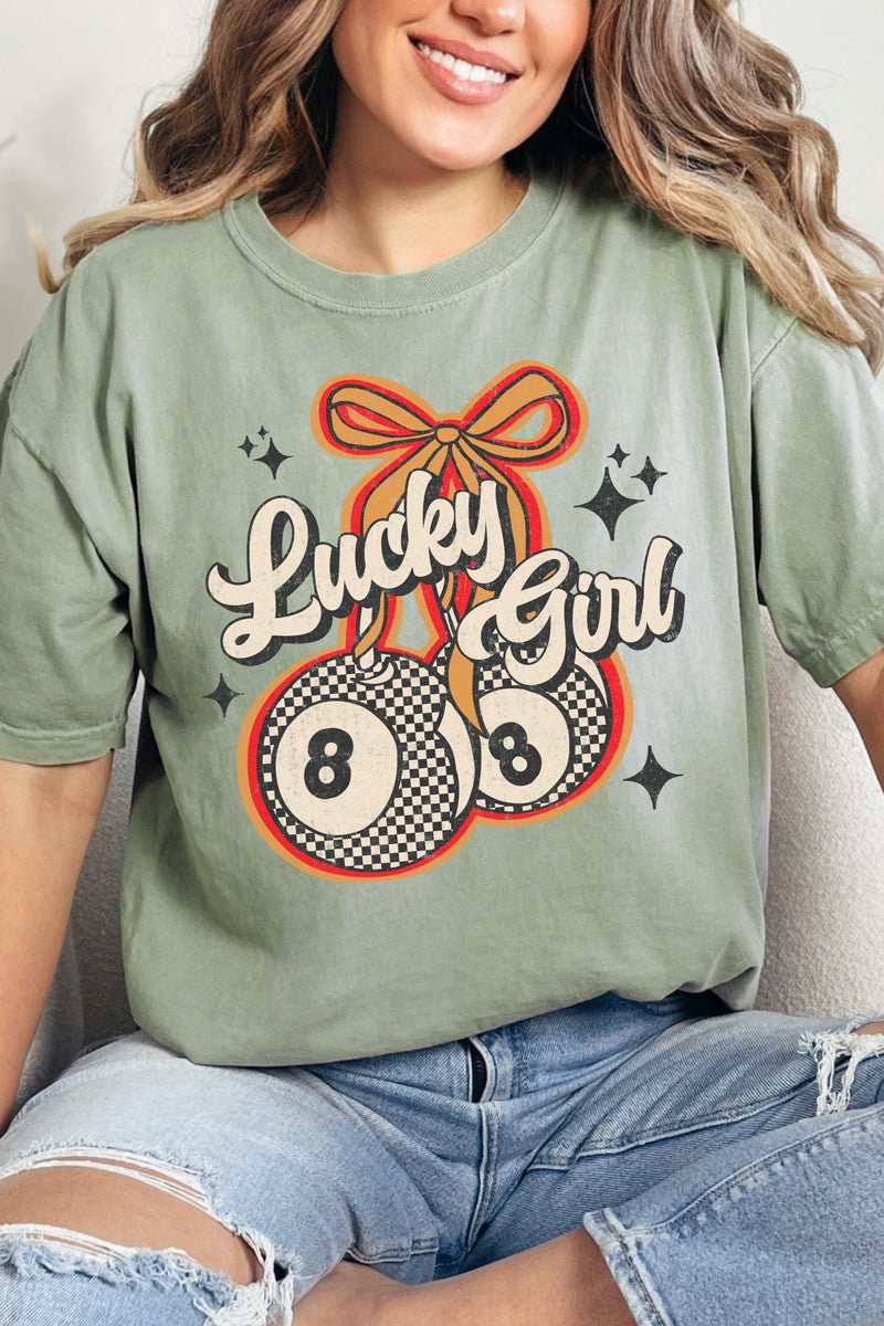 Lucky Girl Comfort Colors Adult Ring - Spun Cotton Tee - Wholesale Accessory Market