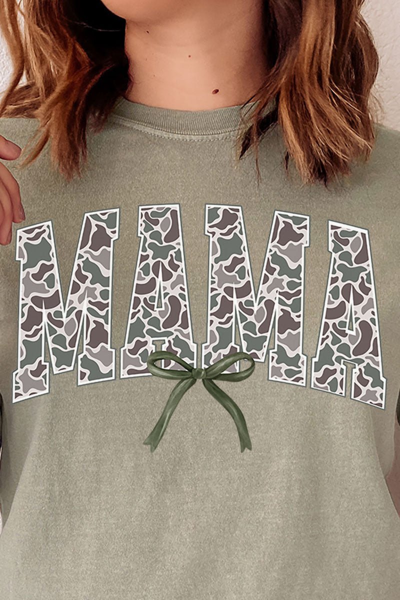 Old Camo Mama Comfort Colors Adult Ring - Spun Cotton Tee - Wholesale Accessory Market