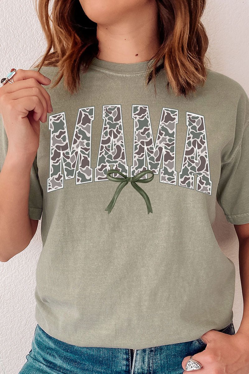 Old Camo Mama Comfort Colors Adult Ring - Spun Cotton Tee - Wholesale Accessory Market