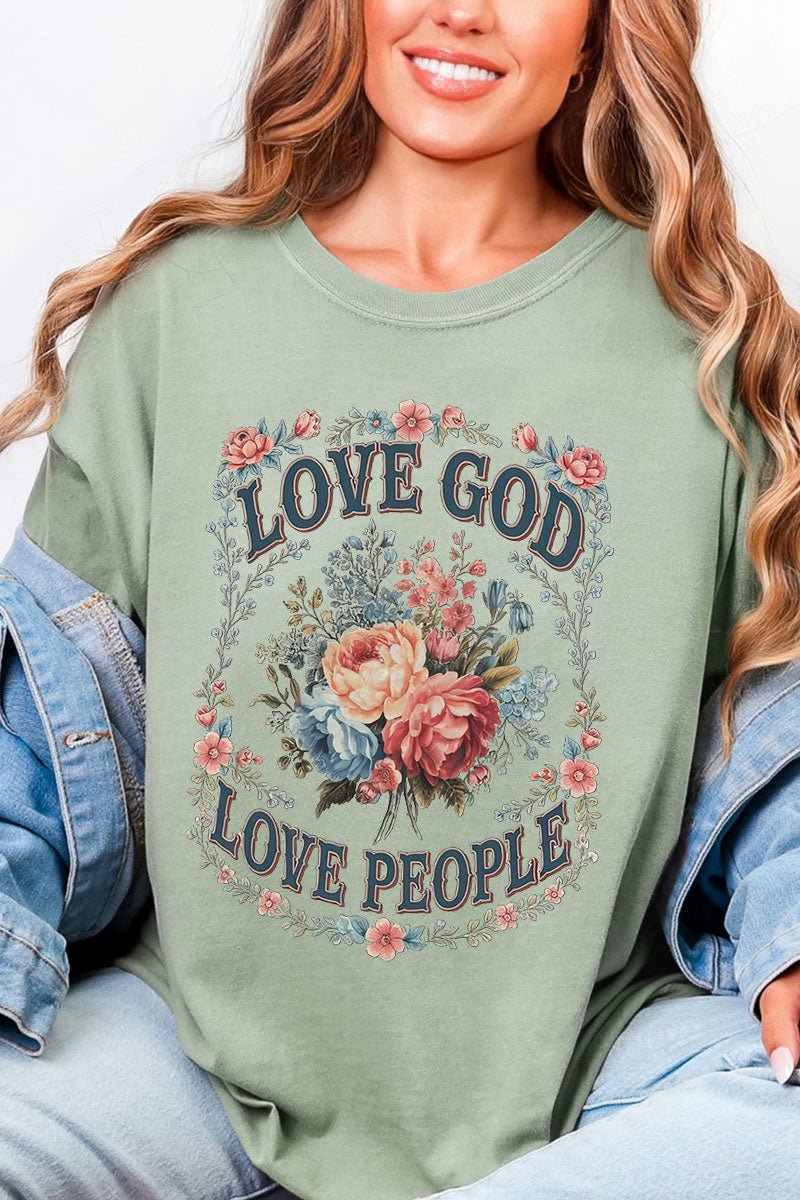 Old Garden Love God Comfort Colors Adult Ring - Spun Cotton Tee - Wholesale Accessory Market