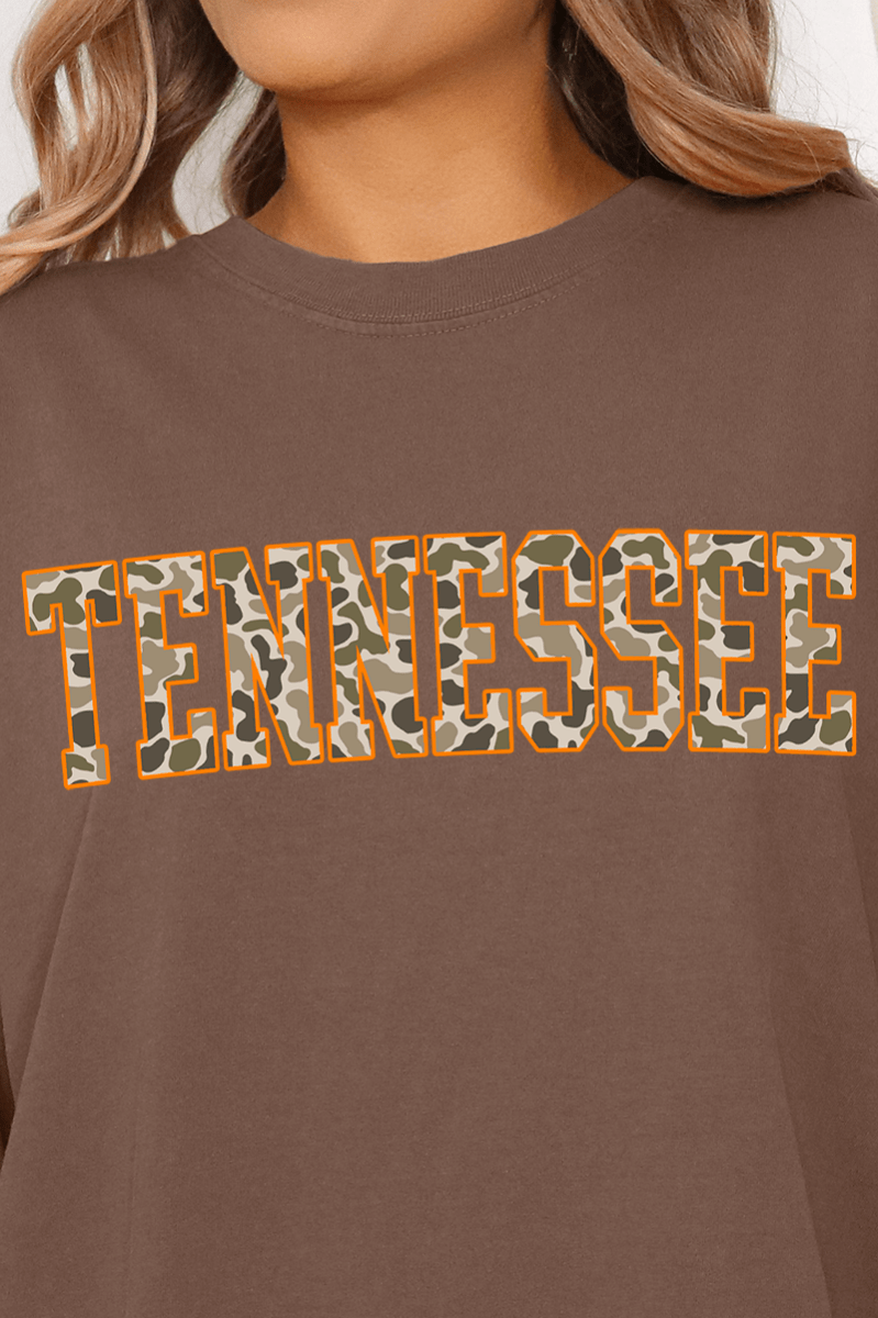 Orange Tennessee Camo Comfort Colors Adult Ring - Spun Cotton Tee - Wholesale Accessory Market