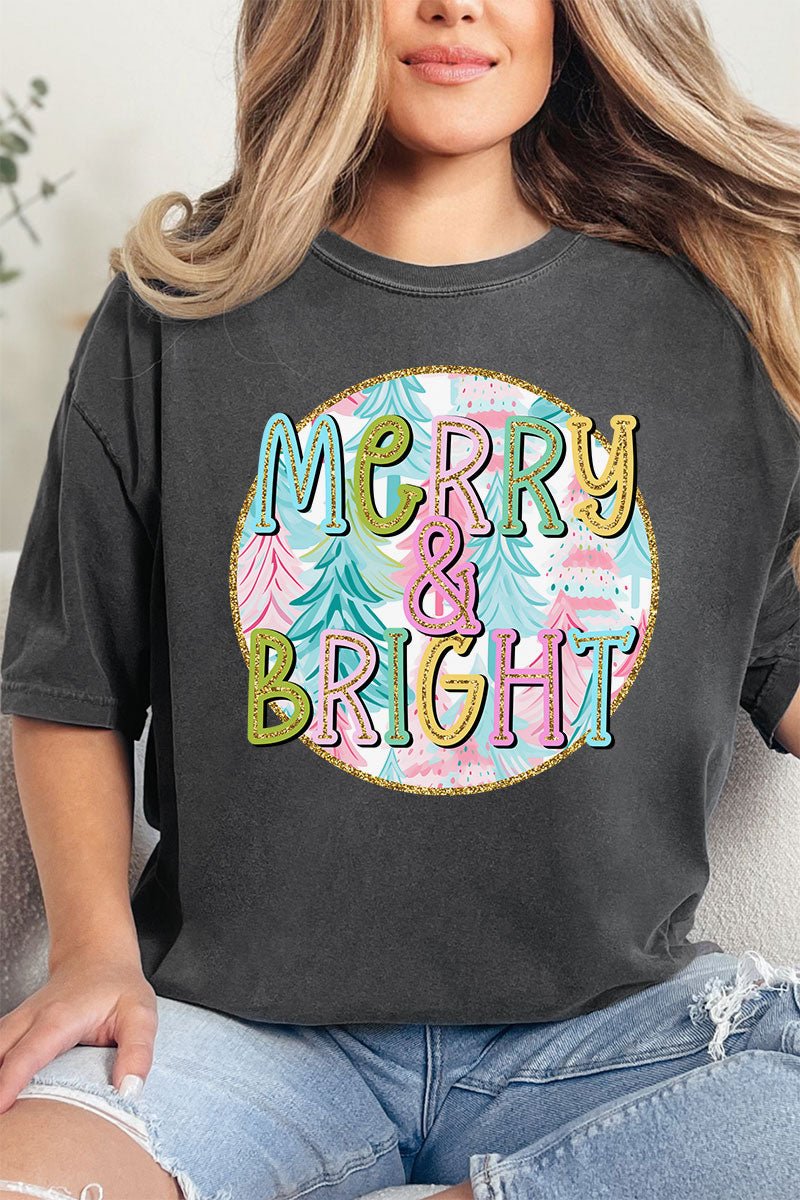 Pastel Merry And Bright Comfort Colors Adult Ring - Spun Cotton Tee - Wholesale Accessory Market
