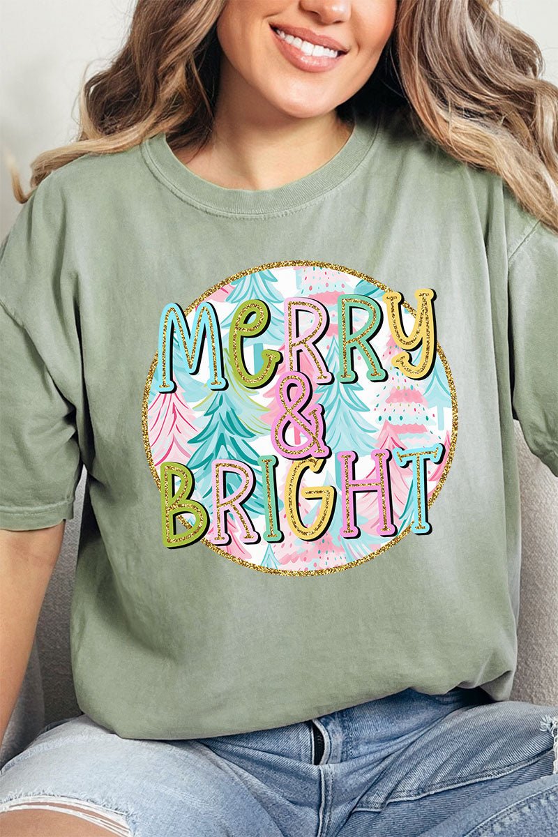 Pastel Merry And Bright Comfort Colors Adult Ring - Spun Cotton Tee - Wholesale Accessory Market