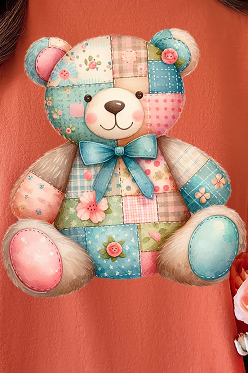 Patchwork Teddy Bear Comfort Colors Adult Ring - Spun Cotton Tee - Wholesale Accessory Market