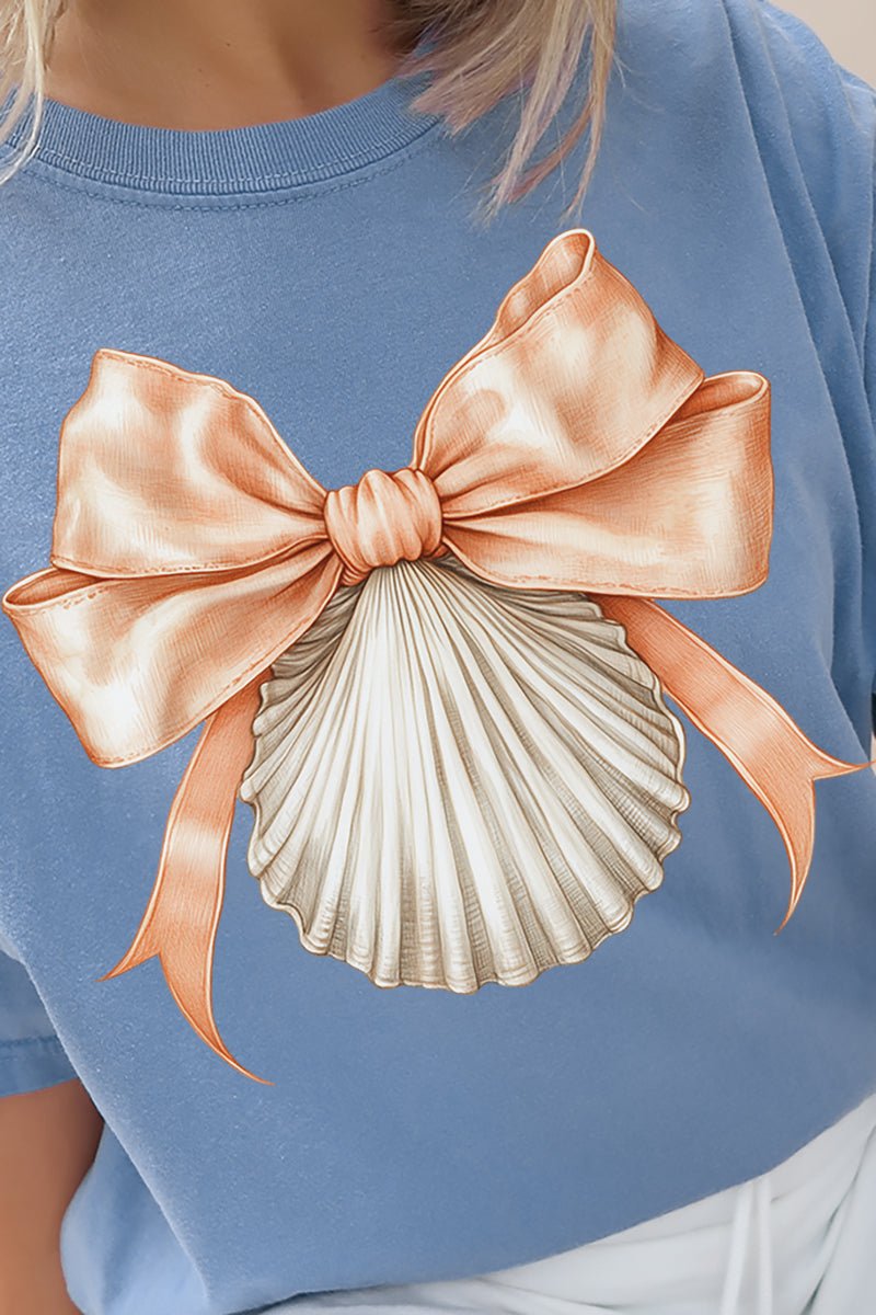 Peachy Seashell Comfort Colors Adult Ring - Spun Cotton Tee - Wholesale Accessory Market