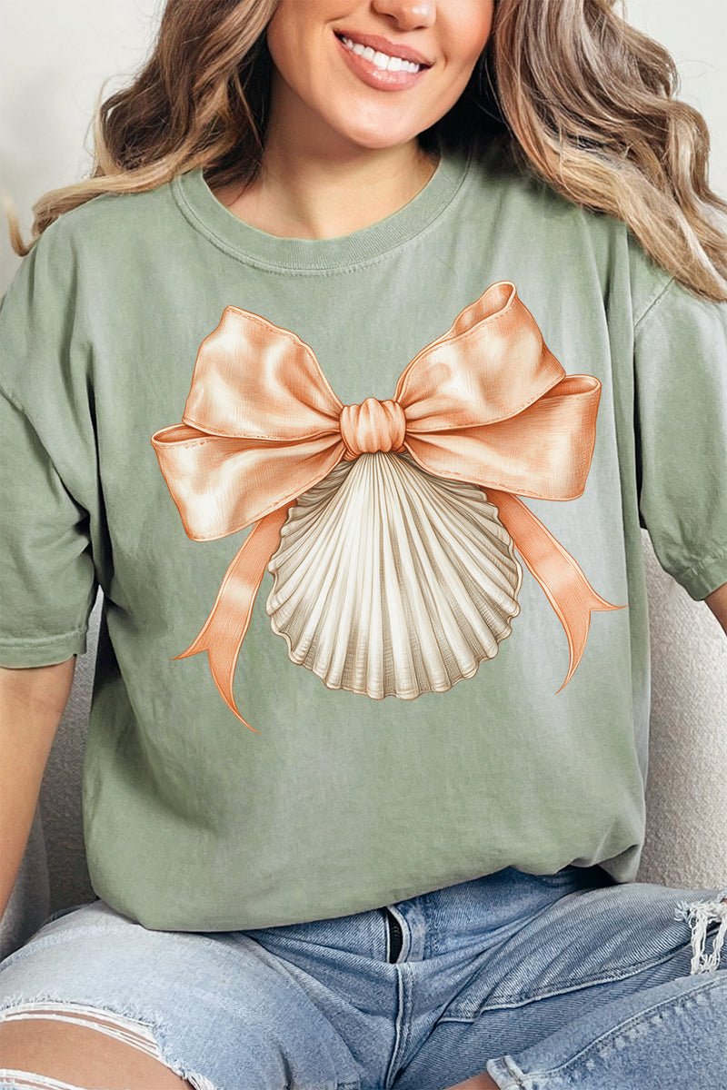Peachy Seashell Comfort Colors Adult Ring - Spun Cotton Tee - Wholesale Accessory Market