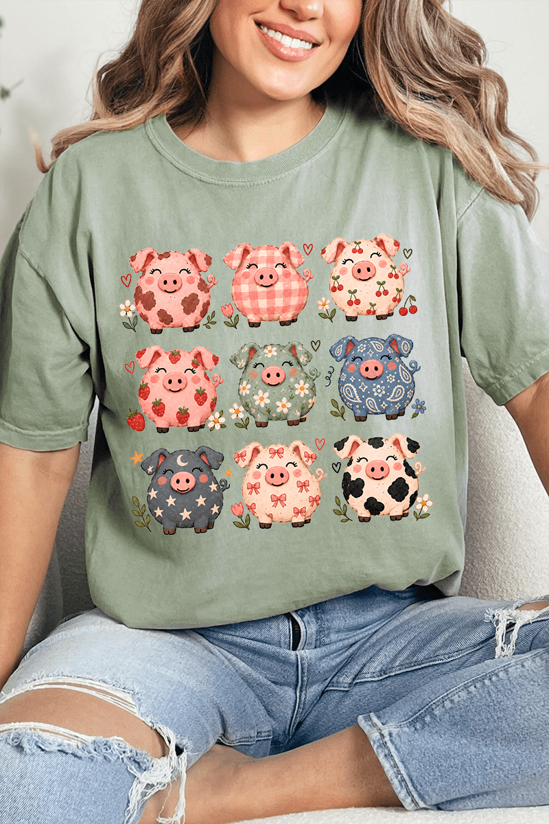 Piggy Crew Comfort Colors Adult Ring-Spun Cotton Tee - Wholesale Accessory Market