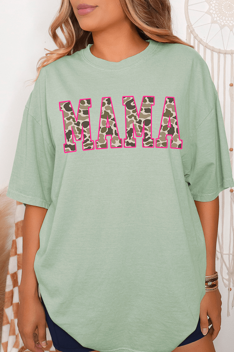 Pink Mama Camo Comfort Colors Adult Ring - Spun Cotton Tee - Wholesale Accessory Market