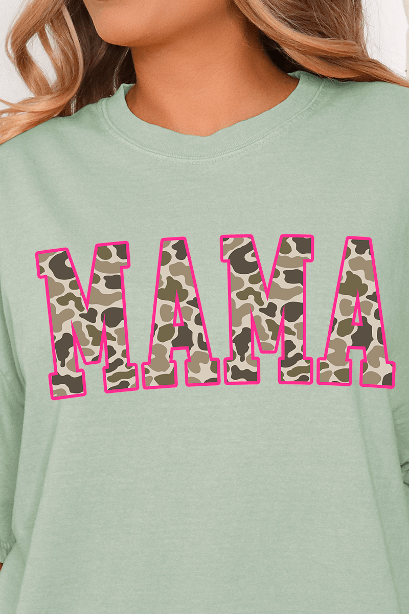 Pink Mama Camo Comfort Colors Adult Ring - Spun Cotton Tee - Wholesale Accessory Market