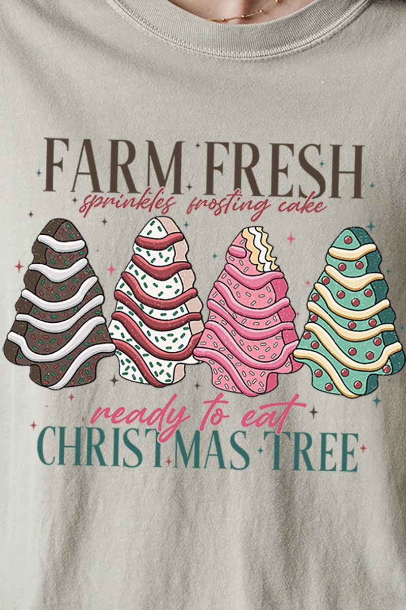 Ready To Eat Christmas Trees Comfort Colors Adult Ring - Spun Cotton Tee - Wholesale Accessory Market