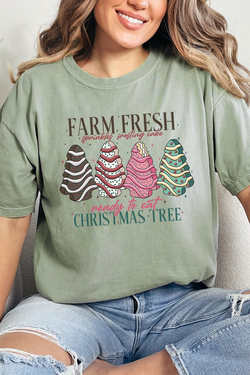 Ready To Eat Christmas Trees Comfort Colors Adult Ring - Spun Cotton Tee - Wholesale Accessory Market