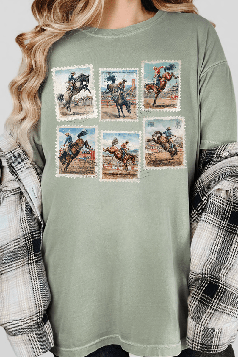 Rodeo Stamps Comfort Colors Adult Ring - Spun Cotton Tee - Wholesale Accessory Market