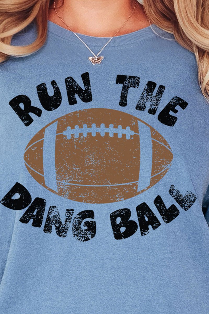 Run The Dang Ball Comfort Colors Adult Ring - Spun Cotton Tee - Wholesale Accessory Market