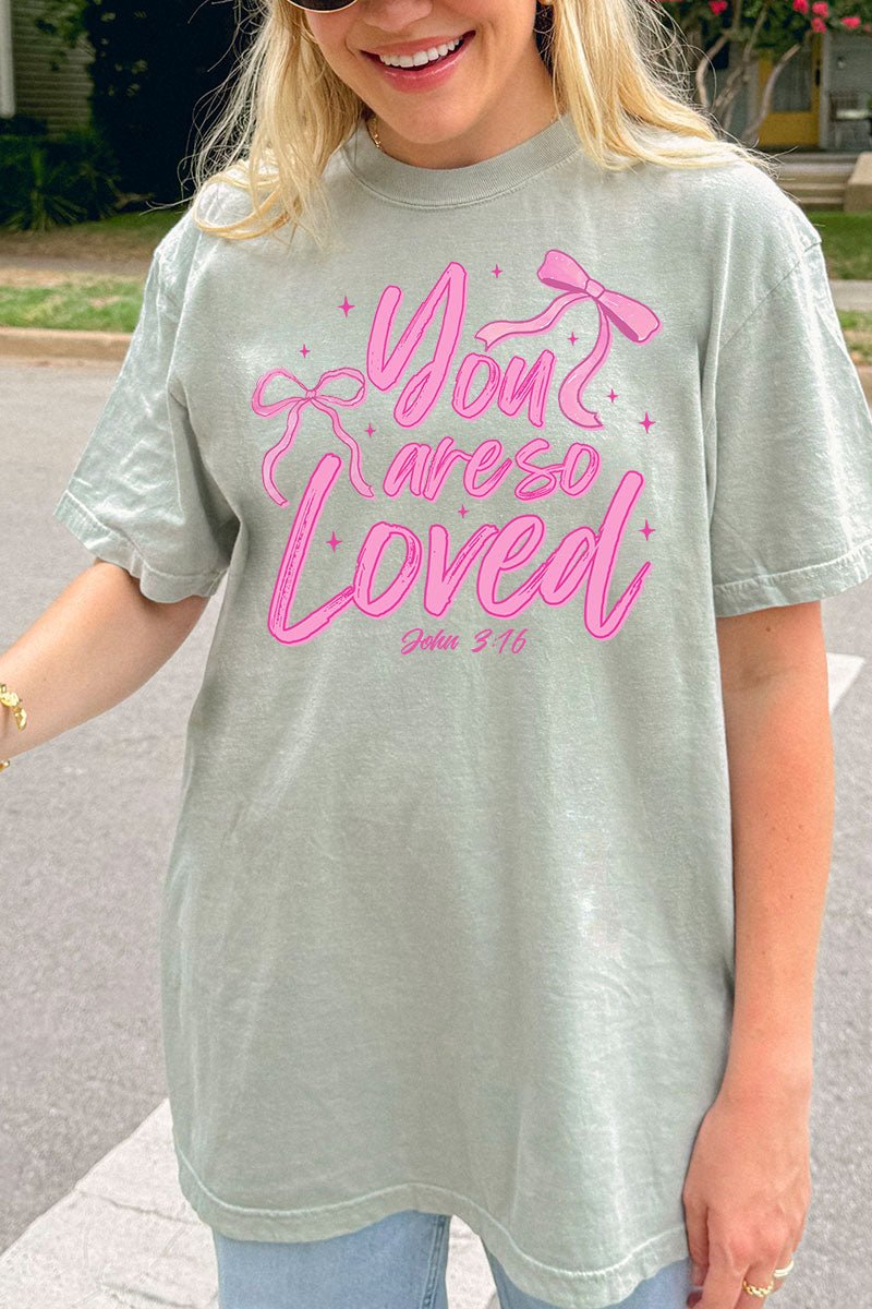 Script So Loved Comfort Colors Adult Ring - Spun Cotton Tee - Wholesale Accessory Market