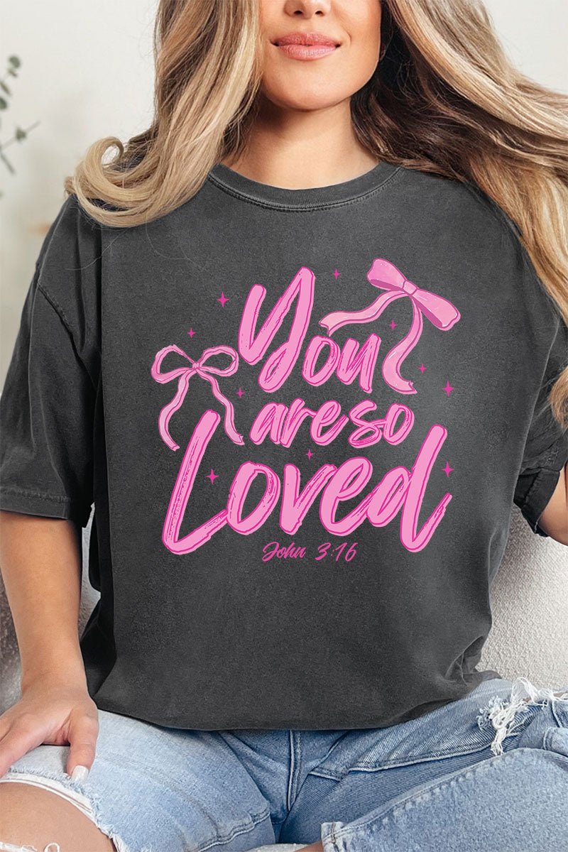 Script So Loved Comfort Colors Adult Ring - Spun Cotton Tee - Wholesale Accessory Market