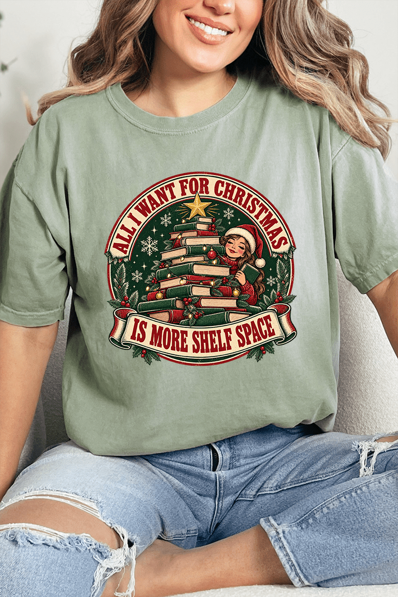 Shelf Space For Christmas Comfort Colors Adult Ring-Spun Cotton Tee - Wholesale Accessory Market