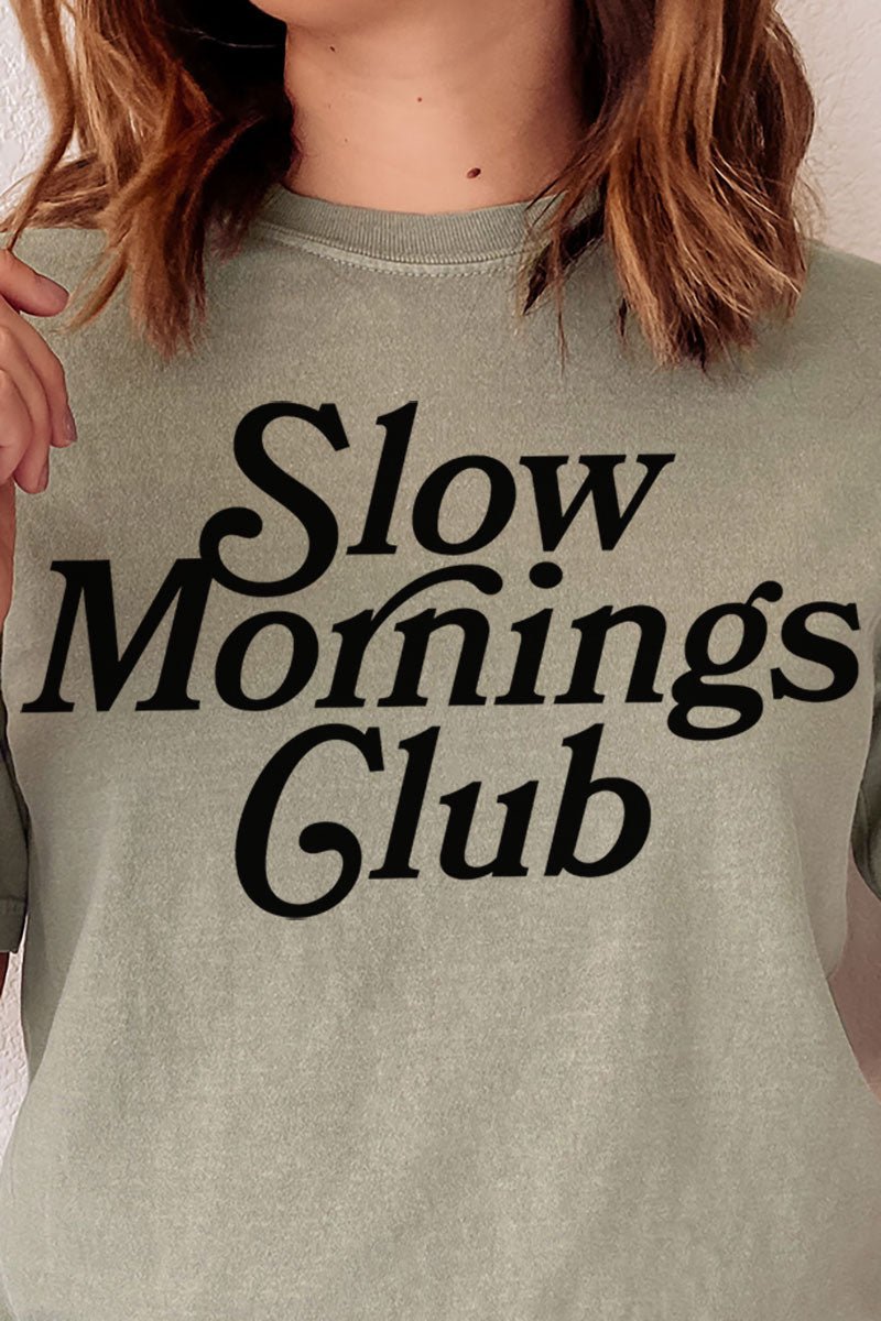 Slow Mornings Club Comfort Colors Adult Ring - Spun Cotton Tee - Wholesale Accessory Market