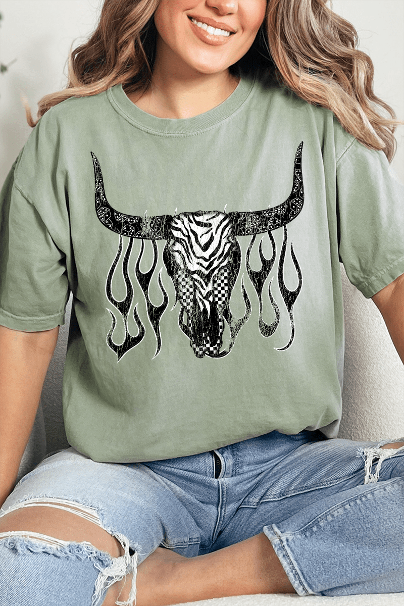 Smokin' Steer Comfort Colors Adult Ring - Spun Cotton Tee - Wholesale Accessory Market