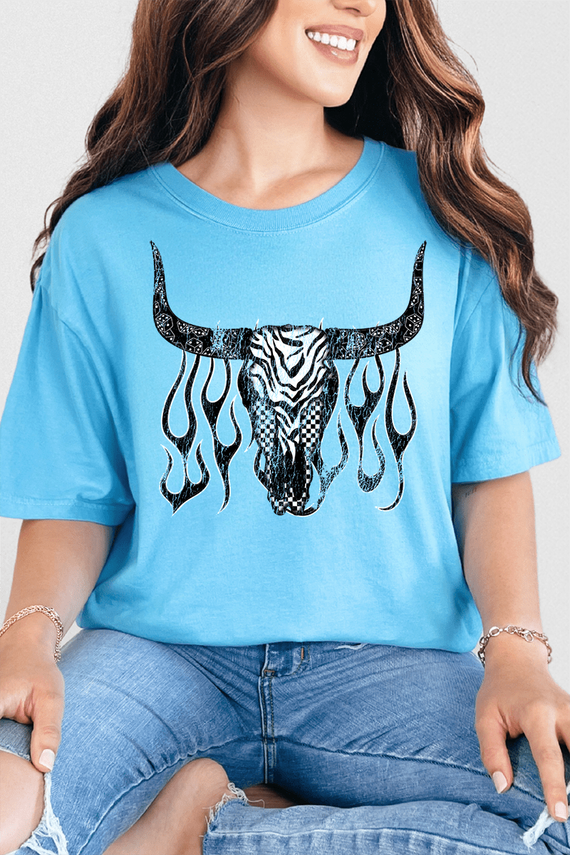 Smokin' Steer Comfort Colors Adult Ring - Spun Cotton Tee - Wholesale Accessory Market