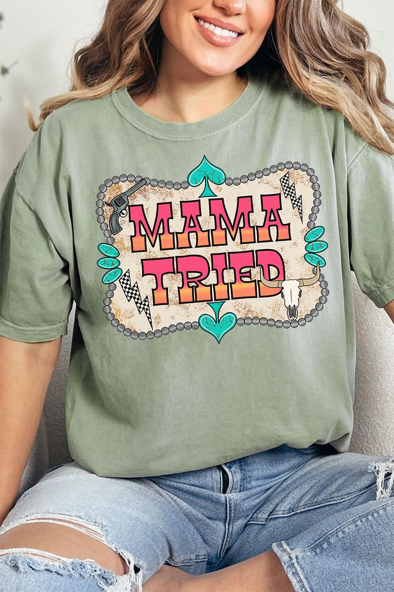 Spades Mama Tried Comfort Colors Adult Ring - Spun Cotton Tee - Wholesale Accessory Market
