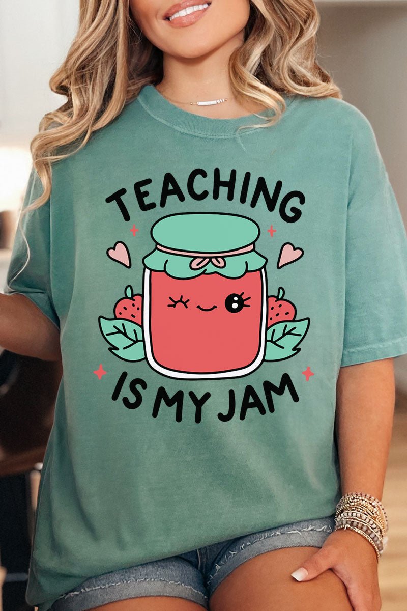 Teaching Is My Jam Comfort Colors Adult Ring - Spun Cotton Tee - Wholesale Accessory Market