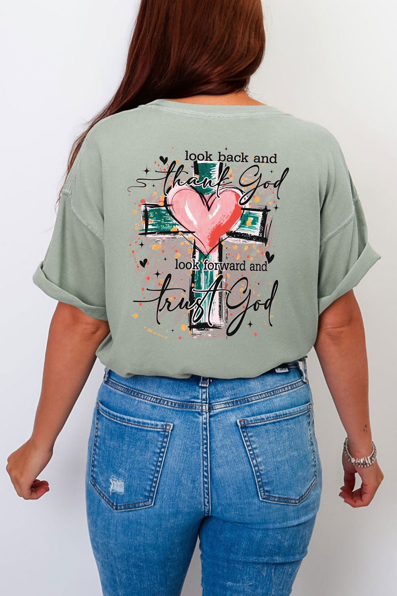 Thank and Trust God Front & Back Comfort Colors Adult Ring-Spun Cotton Tee - Wholesale Accessory Market