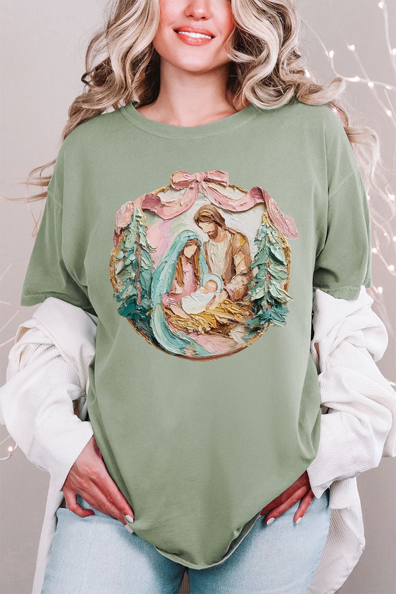 The Painted Baby Jesus Coquette Comfort Colors Adult Ring - Spun Cotton Tee - Wholesale Accessory Market