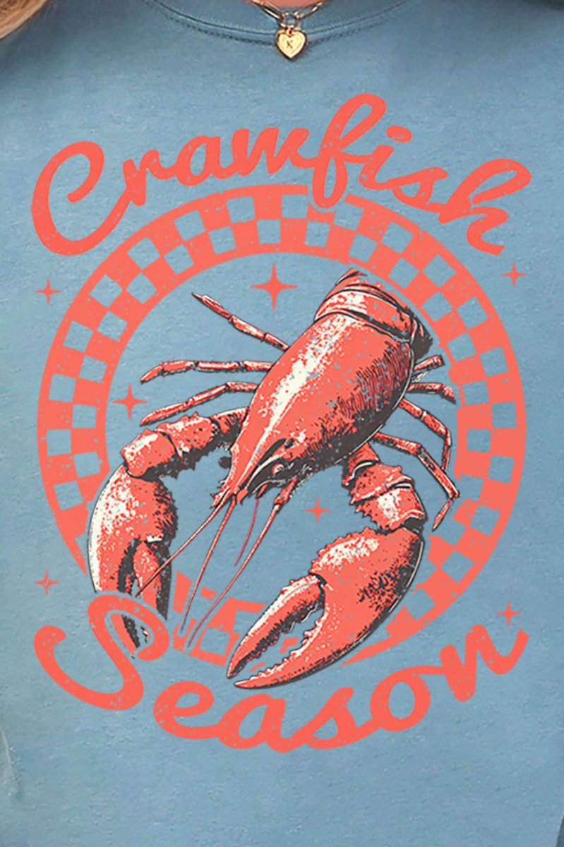 Vintage Crawfish Season Comfort Colors Adult Ring - Spun Cotton Tee - Wholesale Accessory Market