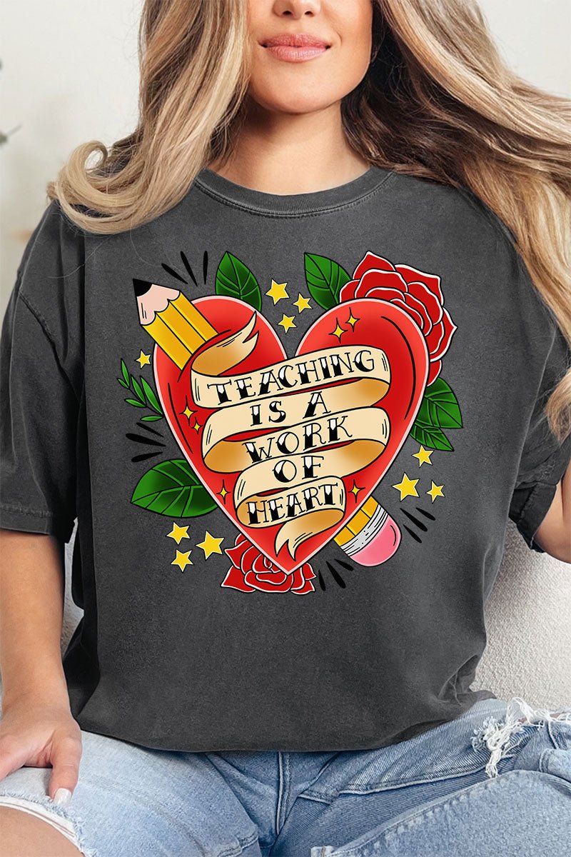 Work Of Heart Roses Comfort Colors Adult Ring - Spun Cotton Tee - Wholesale Accessory Market