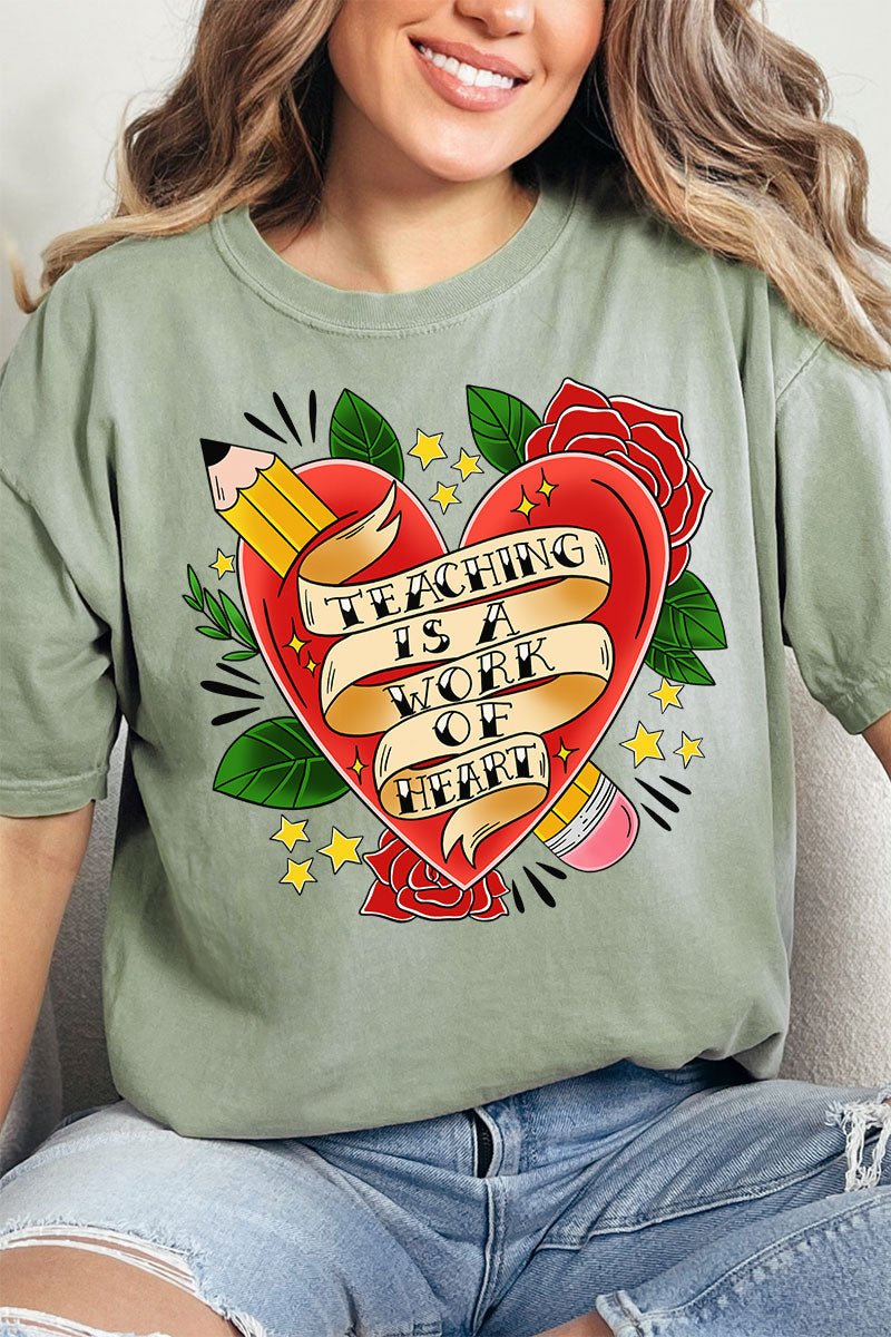 Work Of Heart Roses Comfort Colors Adult Ring - Spun Cotton Tee - Wholesale Accessory Market
