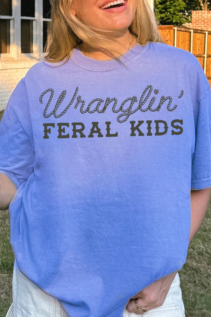Wranglin' Feral Kids Comfort Colors Adult Ring - Spun Cotton Tee - Wholesale Accessory Market