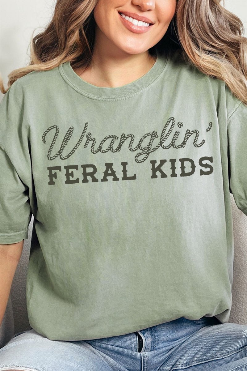 Wranglin' Feral Kids Comfort Colors Adult Ring - Spun Cotton Tee - Wholesale Accessory Market