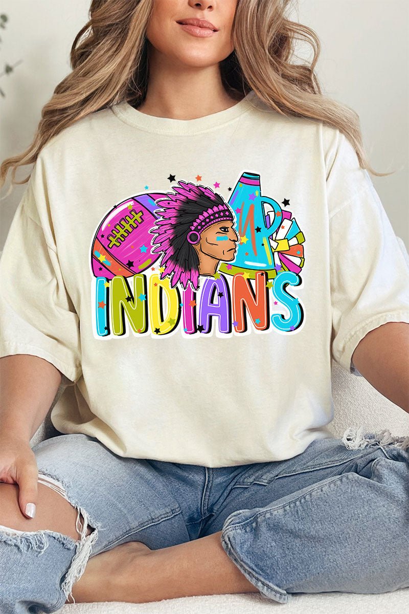 Bright Indians Colorful Comfort Colors Adult Ring - Spun Cotton Tee - Wholesale Accessory Market