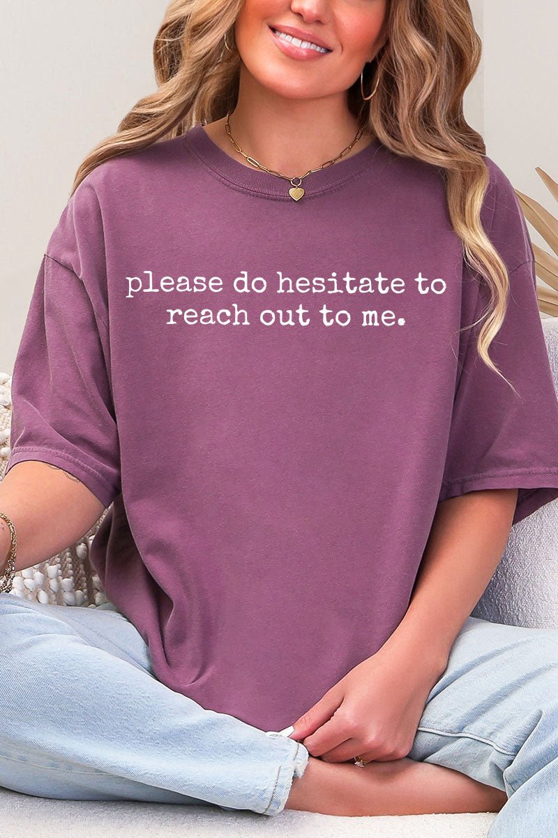 Please Do Hesitate Comfort Colors Adult Ring - Spun Cotton Tee - Wholesale Accessory Market