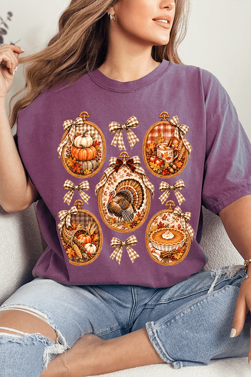 Thanksgiving Portraits Comfort Colors Adult Ring-Spun Cotton Tee - Wholesale Accessory Market
