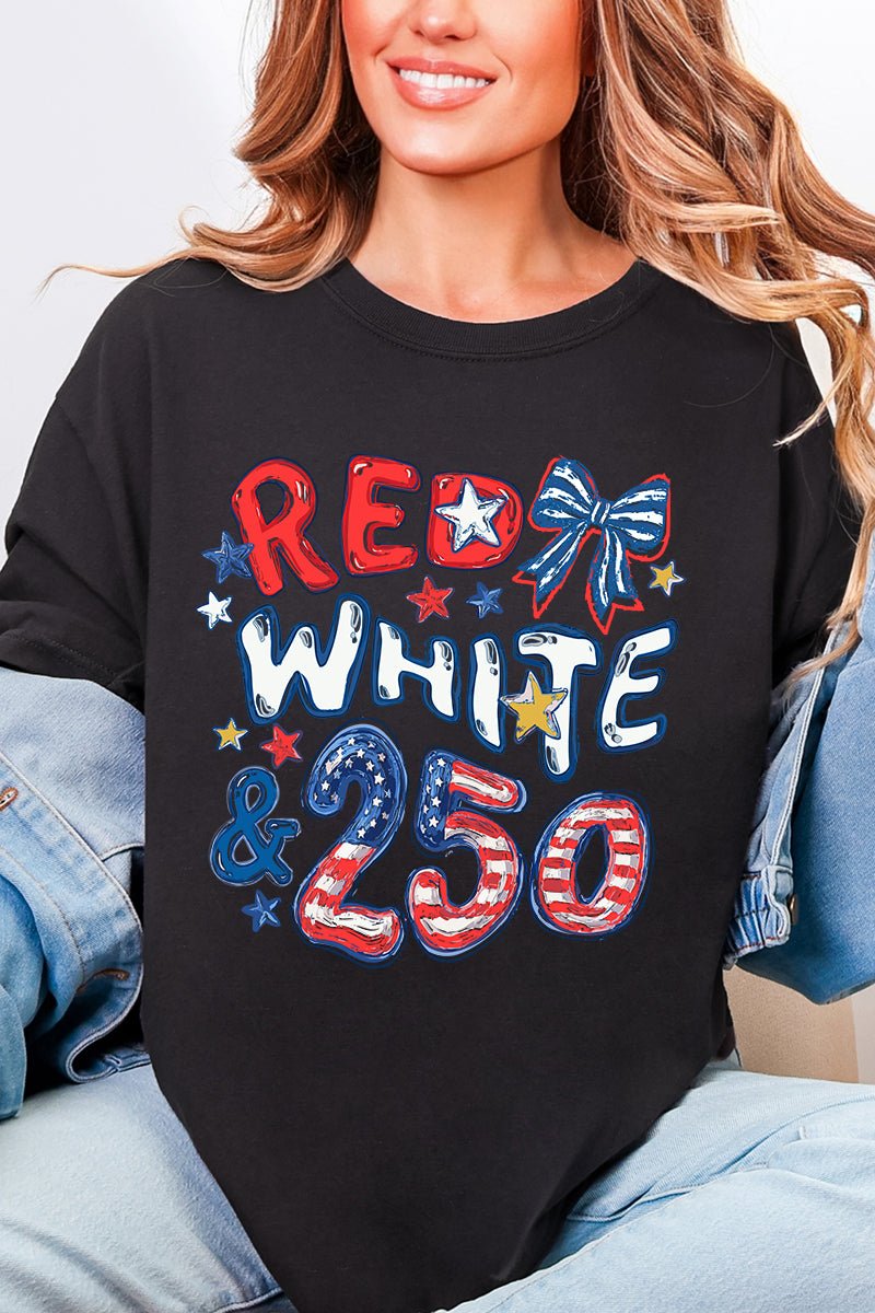 Red, White & 250 Comfort Colors Adult Ring - Spun Cotton Tee - Wholesale Accessory Market