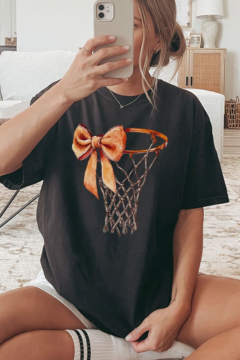 Basketball Girly Coquette Comfort Colors Adult Ring - Spun Cotton Tee - Wholesale Accessory Market
