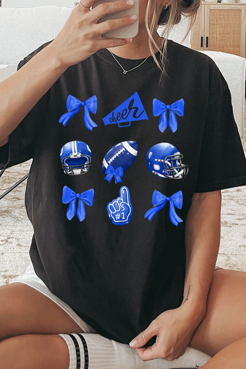 Blue Blitz And Bows Comfort Colors Adult Ring - Spun Cotton Tee - Wholesale Accessory Market
