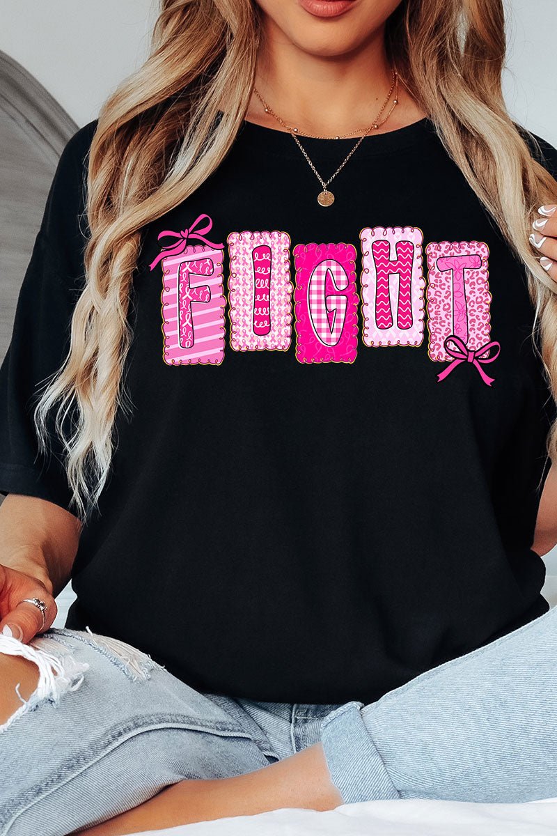 Pretty, Powerful, Pink Fight Comfort Colors Adult Ring - Spun Cotton Tee - Wholesale Accessory Market