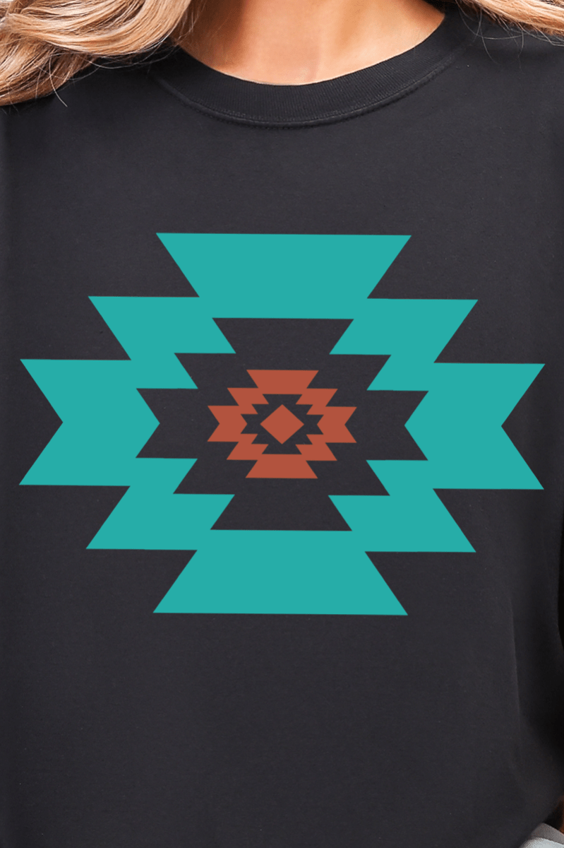 Punchy Aztec Comfort Colors Adult Ring - Spun Cotton Tee - Wholesale Accessory Market