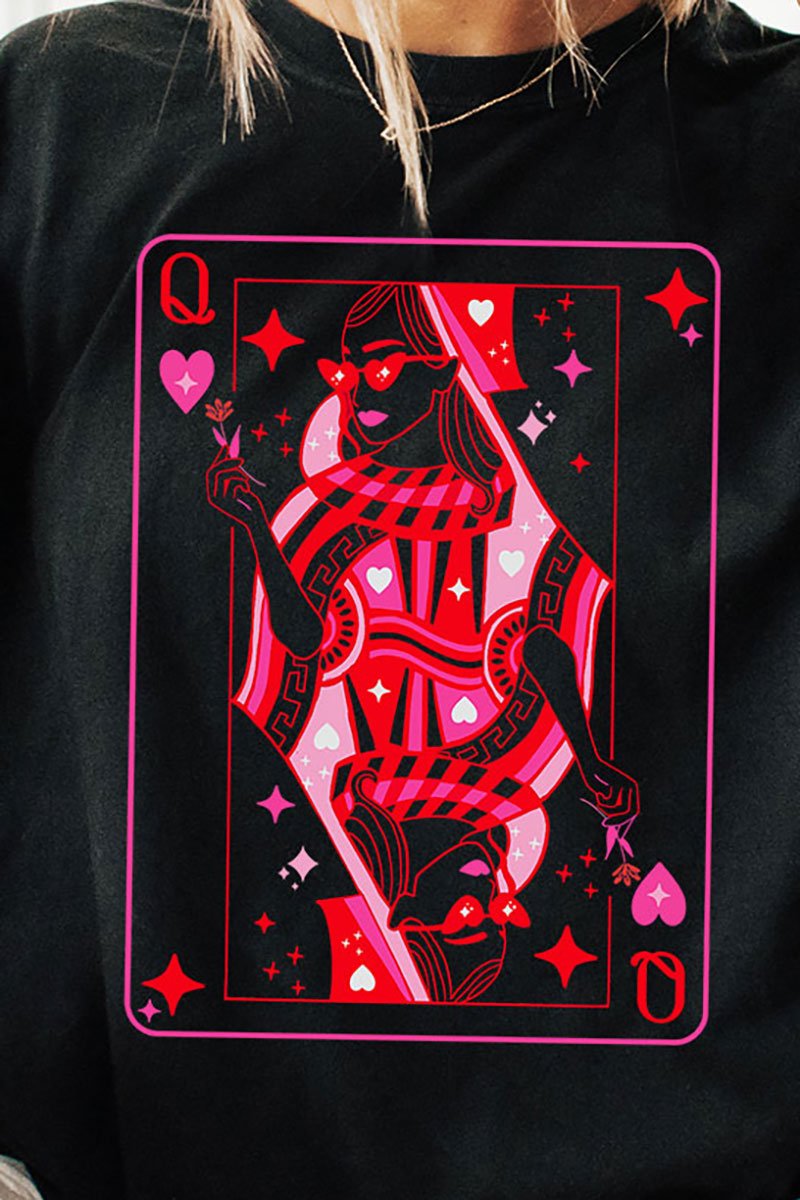 Queen Of Hearts Comfort Colors Adult Ring - Spun Cotton Tee - Wholesale Accessory Market