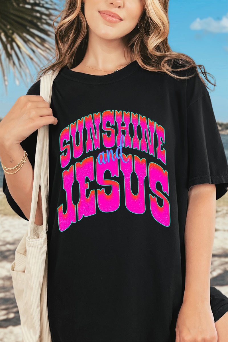 Radiant Sunshine And Jesus Comfort Colors Adult Ring-Spun Cotton Tee - Wholesale Accessory Market