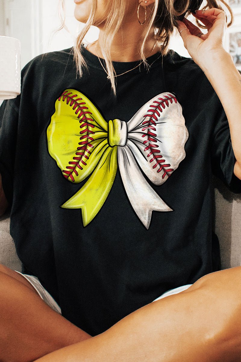Softball & Baseball Stitches Coquette Comfort Colors Adult Ring - Spun Cotton Tee - Wholesale Accessory Market