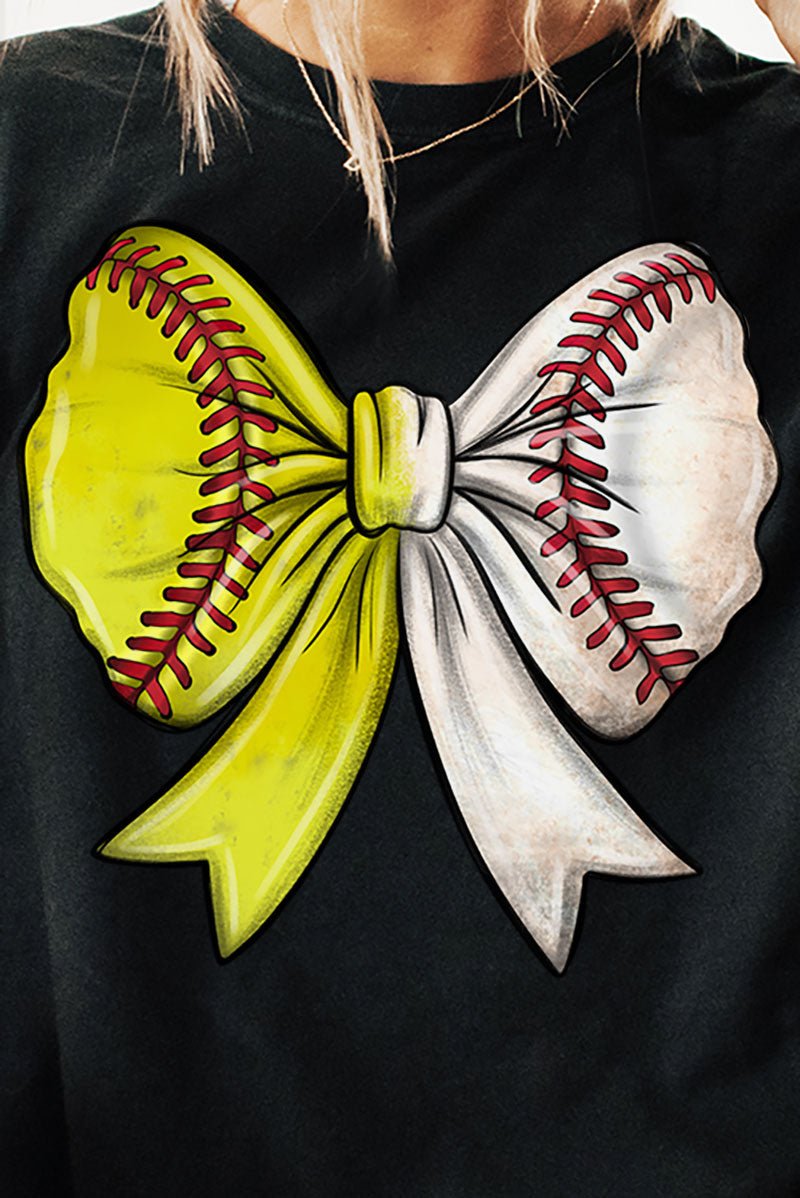 Softball & Baseball Stitches Coquette Comfort Colors Adult Ring - Spun Cotton Tee - Wholesale Accessory Market