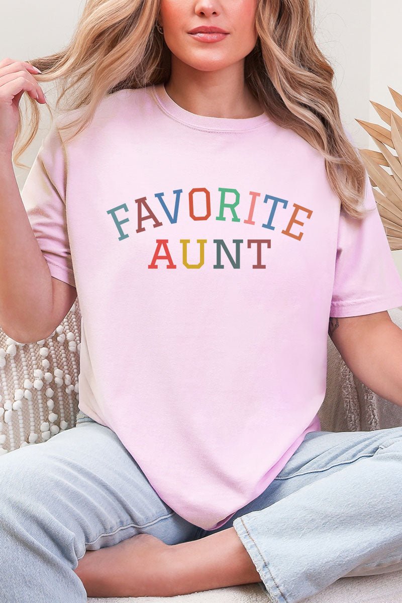 Always The Favorite Aunt Comfort Colors Adult Ring-Spun Cotton Tee - Wholesale Accessory Market