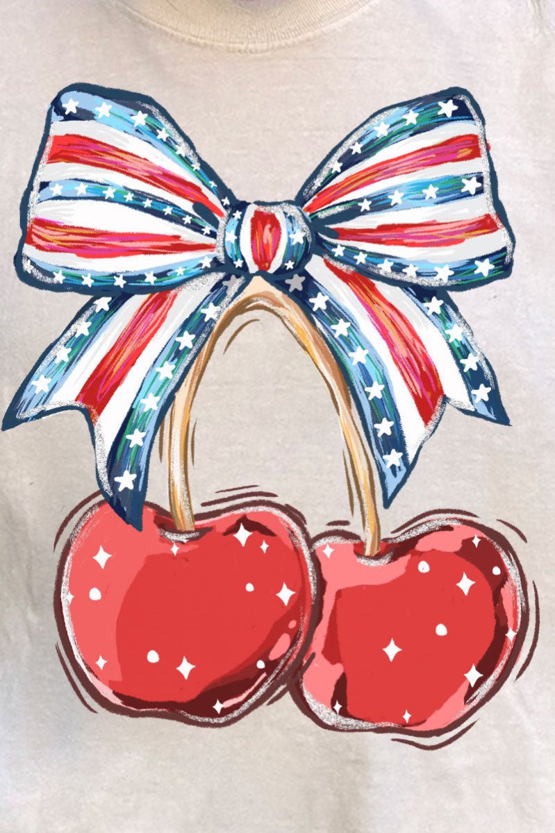 America Cherries Comfort Colors Adult Ring - Spun Cotton Tee - Wholesale Accessory Market