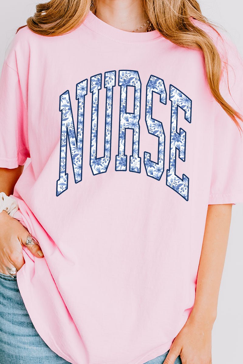 Arched Chinoiserie Nurse Comfort Colors Adult Ring - Spun Cotton Tee - Wholesale Accessory Market